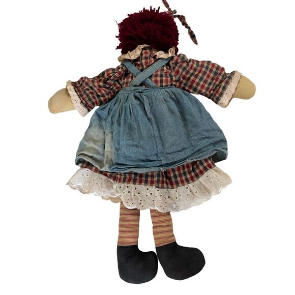 3PC Vintage Raggedy Ann & Andy Primitive Fabric Dolls  (Set of 3) - Picture 7 of 16